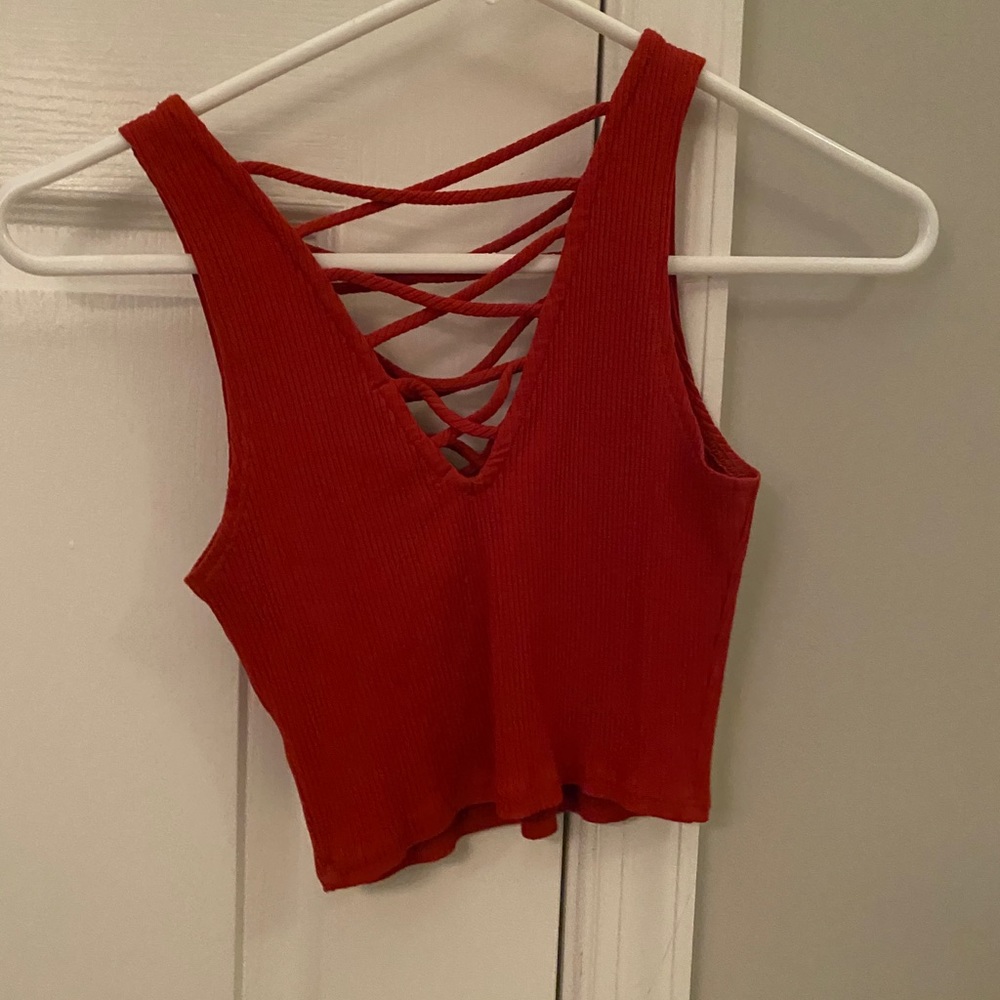Criss cross crop top